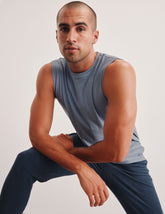 blue mens tank.